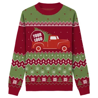Custom Logo Knit Christmas Sweater Women