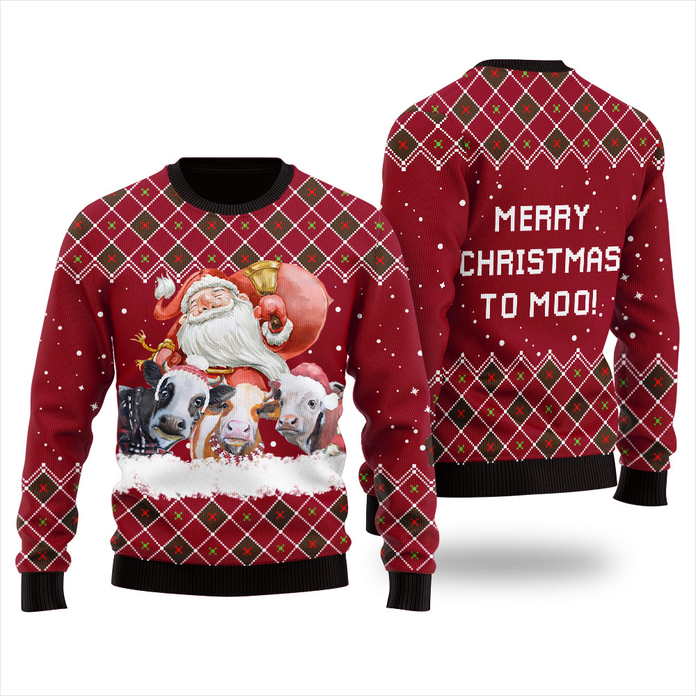 Merry Christmas To Moo Cow Xmas Sweater