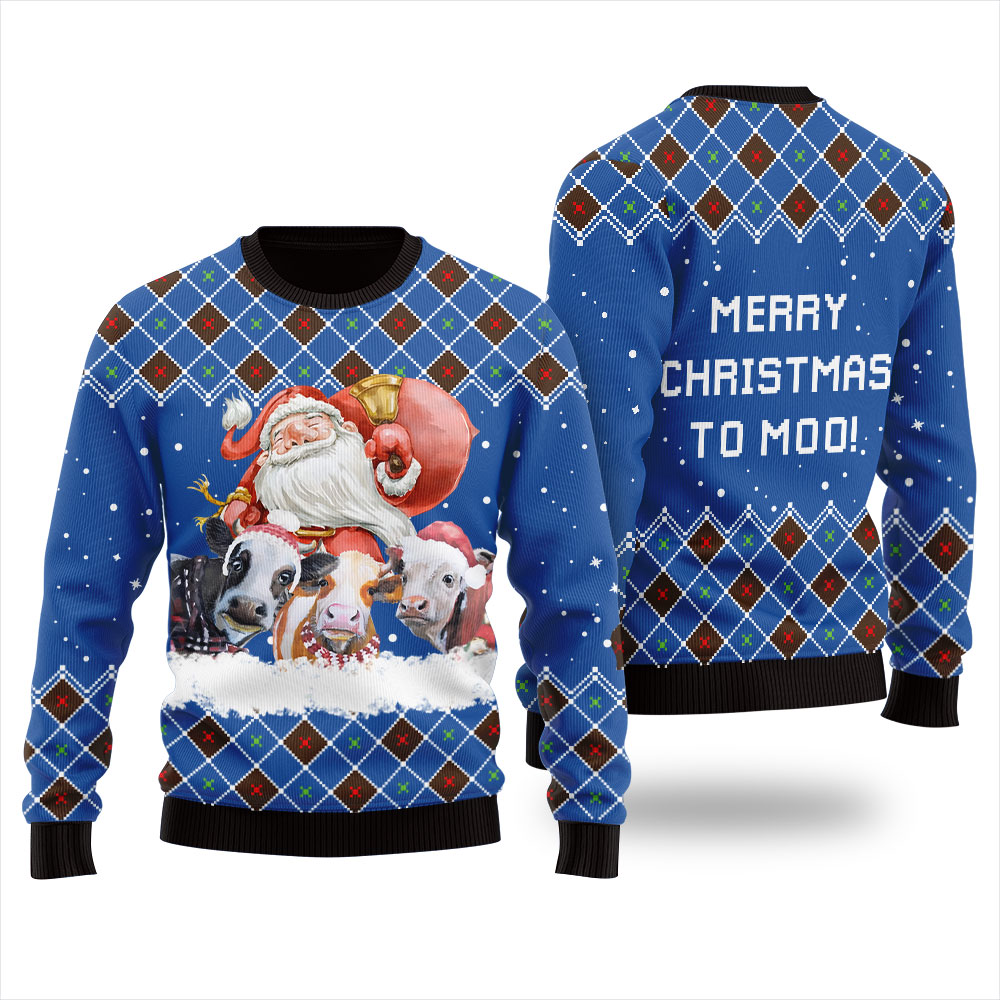Merry Christmas To Moo Cow Xmas Sweater - variant image 1