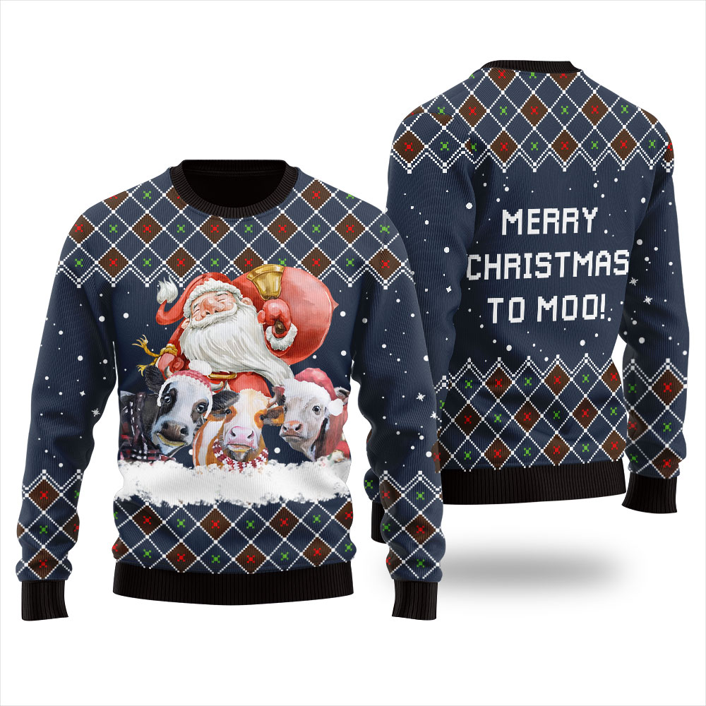 Merry Christmas To Moo Cow Xmas Sweater