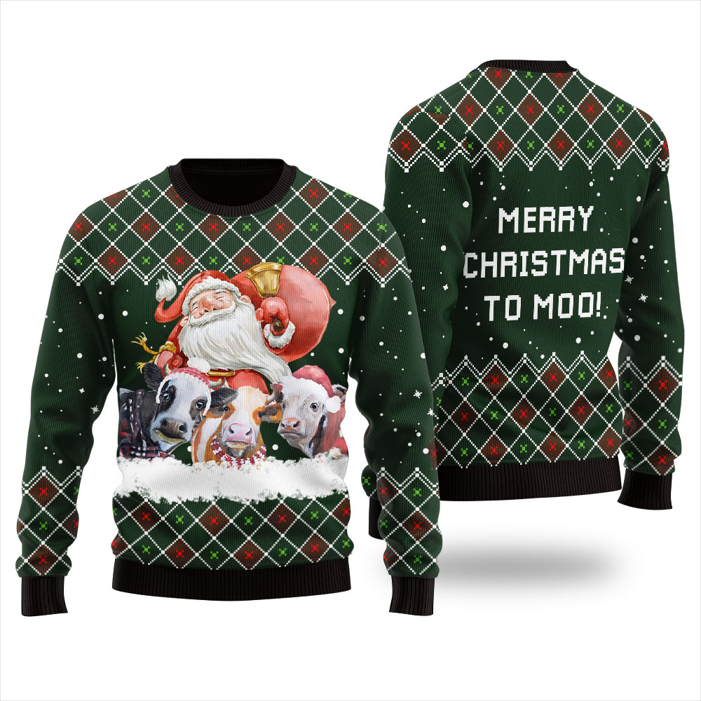 Merry Christmas To Moo Cow Xmas Sweater