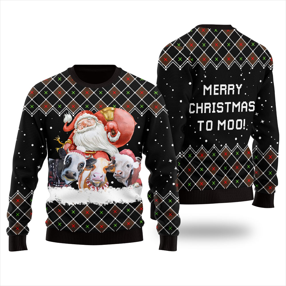 Merry Christmas To Moo Cow Xmas Sweater