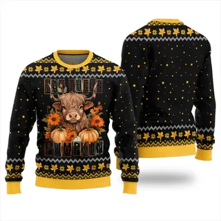 Hay There Pumpkin Cow Ugly Sweater