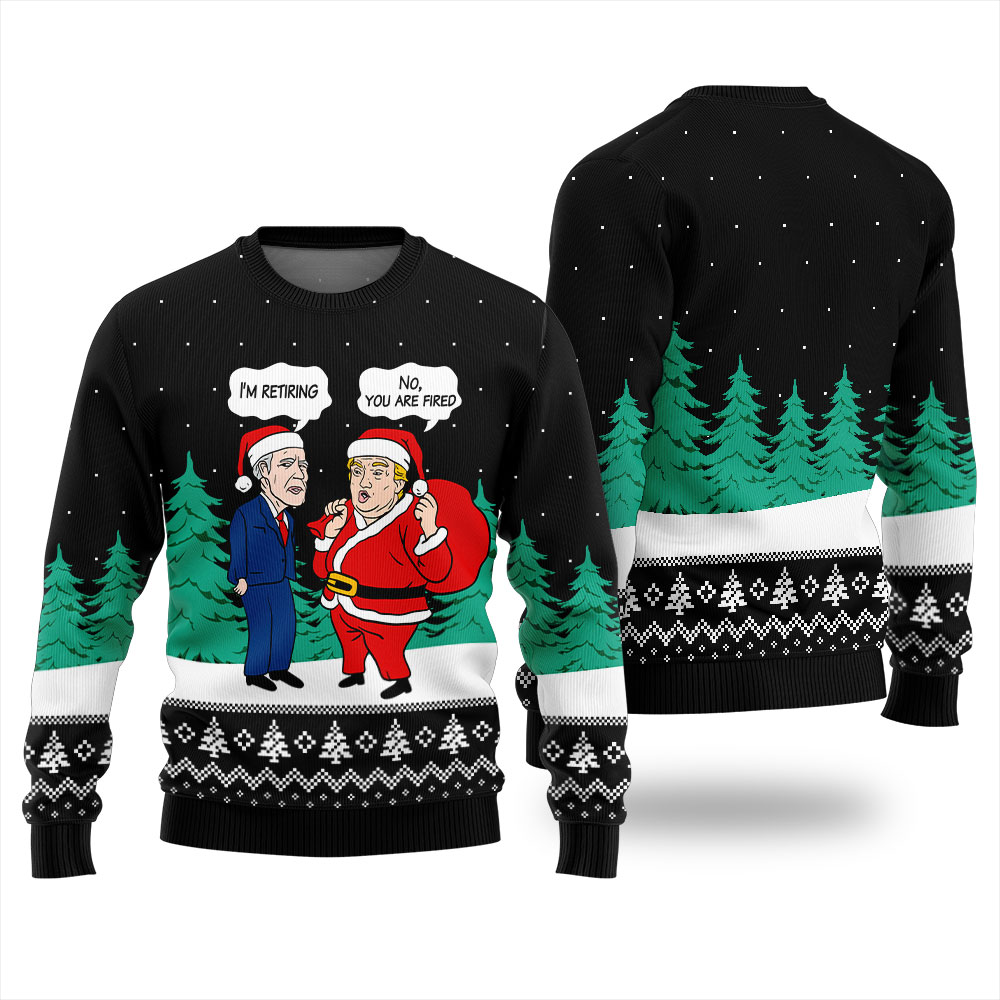 You're Fired Joe Biden Donald Trump Ugly Christmas Sweater