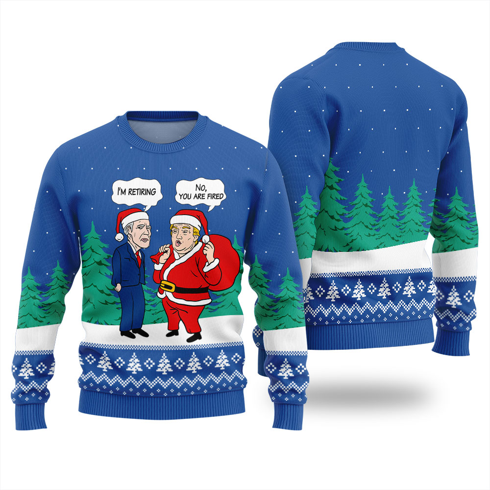 You're Fired Joe Biden Donald Trump Ugly Christmas Sweater - variant image 1