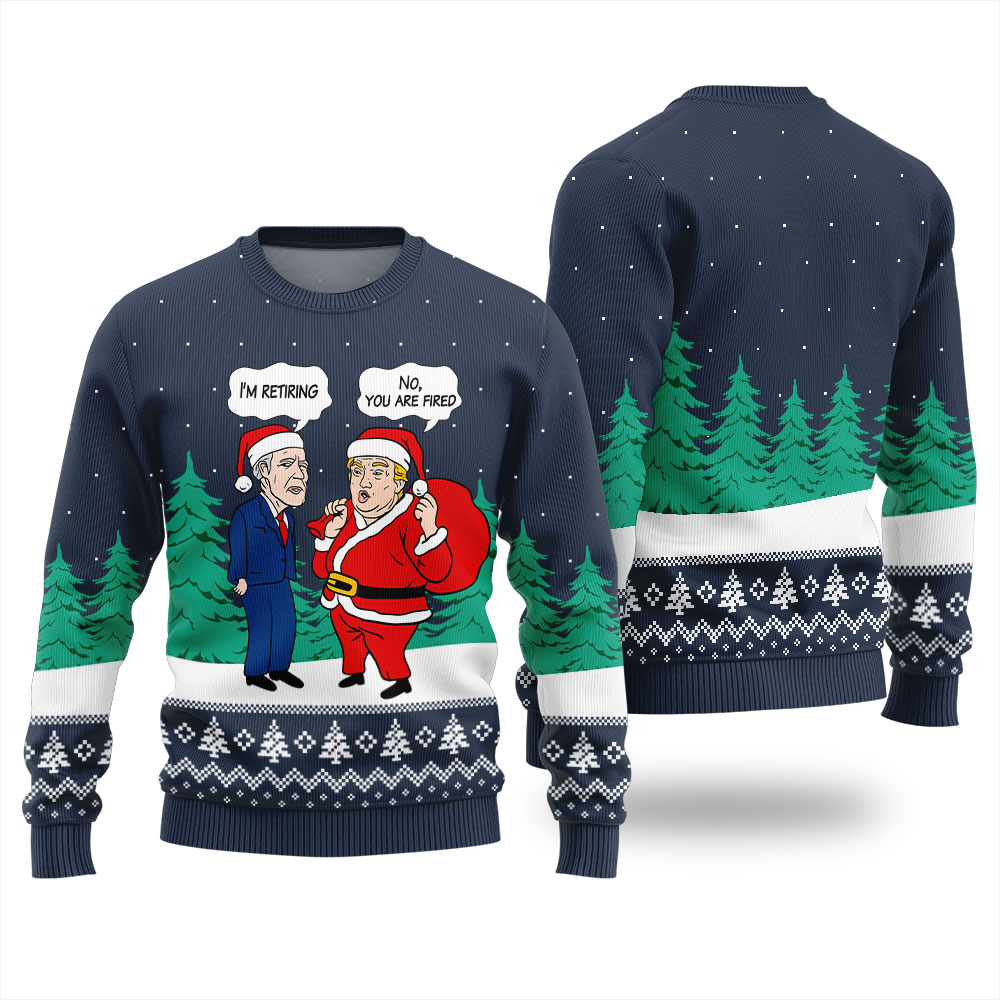 You're Fired Joe Biden Donald Trump Ugly Christmas Sweater