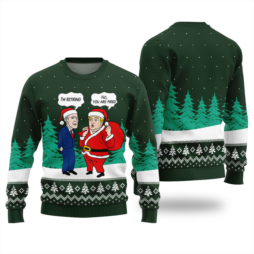 You're Fired Joe Biden Donald Trump Ugly Christmas Sweater