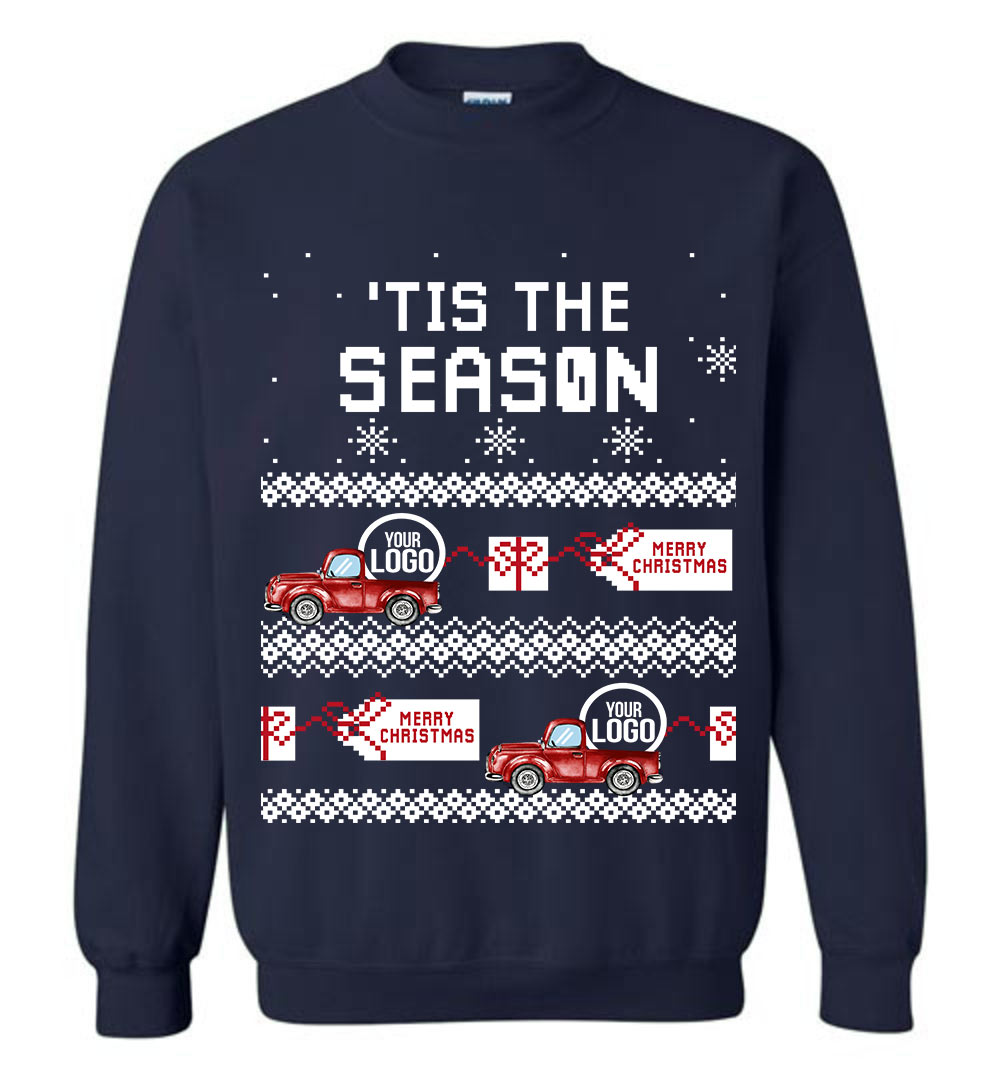 Tis The Season Custom Logo Ugly Sweater Mens