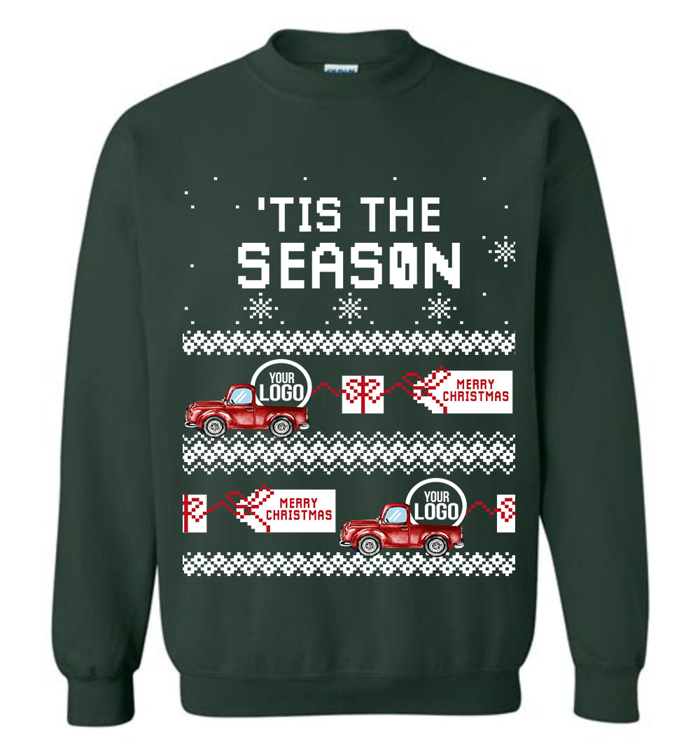 Tis The Season Custom Logo Ugly Sweater Mens