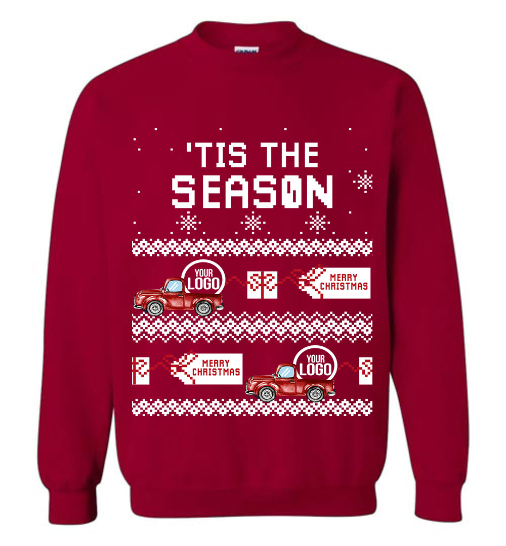Tis The Season Custom Logo Ugly Sweater Mens