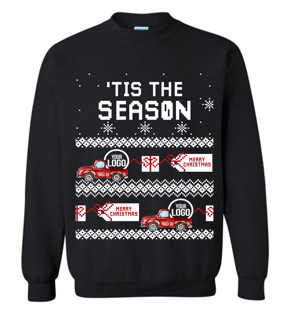 Tis The Season Custom Logo Ugly Sweater Mens