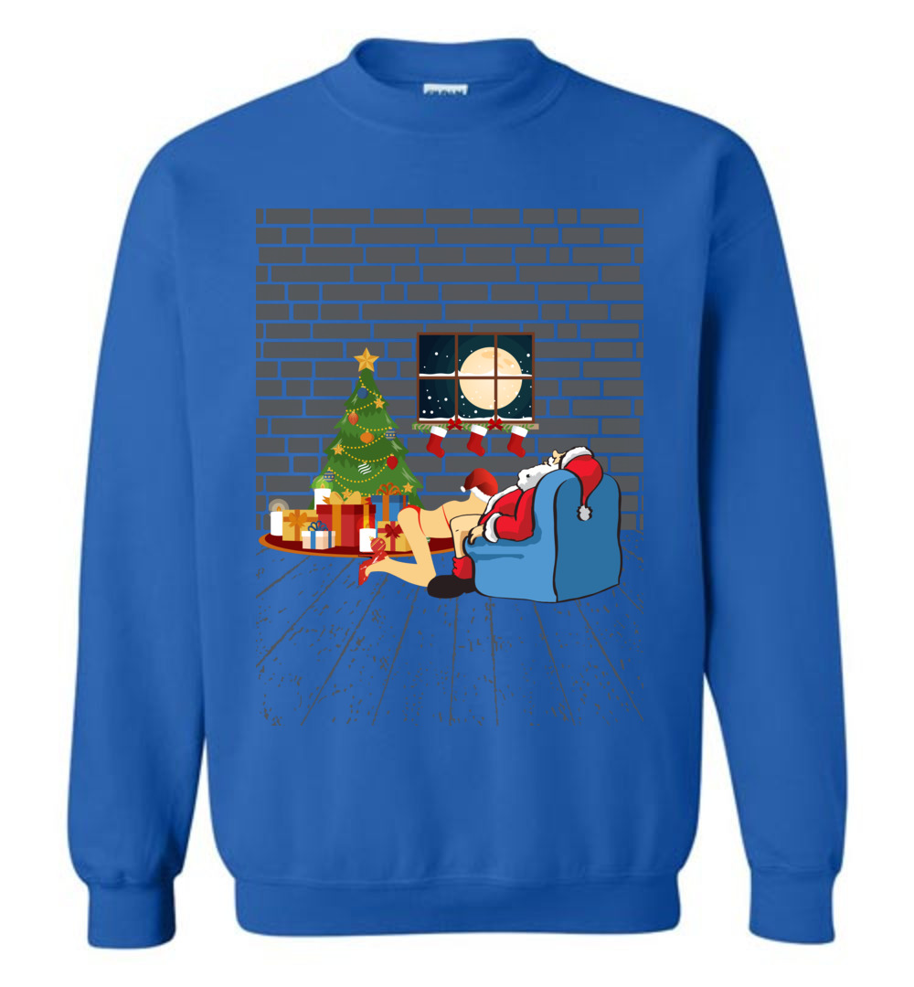 Naughty Santa With Bad Girl Ugly Christmas SWeater - variant image 1