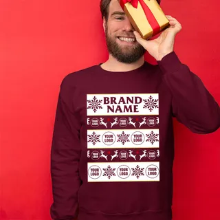 Personalized Your Brand Logo Ugly Sweater For Men