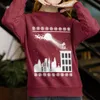 Santa On The Rooftop Women's Ugly Christmas Sweater