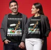 Funny Santa With Reindeer Ugly Sweater For Unisex