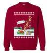 Funny Santa With Reindeer Ugly Sweater For Unisex