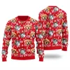 Custom Pet Face Ugly Christmas Sweater Cardinal Red - variant image 1