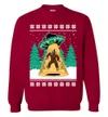 Bigfoot UFO Ugly Christmas Sweater For Unisex