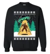 Bigfoot UFO Ugly Christmas Sweater For Unisex