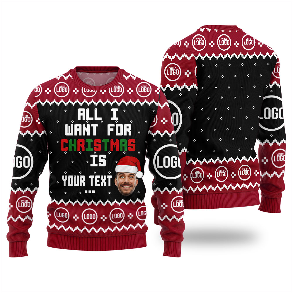 Custom Christmas Sweater With Picture For Men