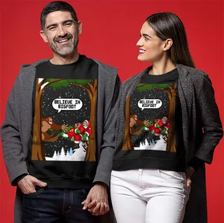 Funny Bigfoot Ugly Christmas Sweater
