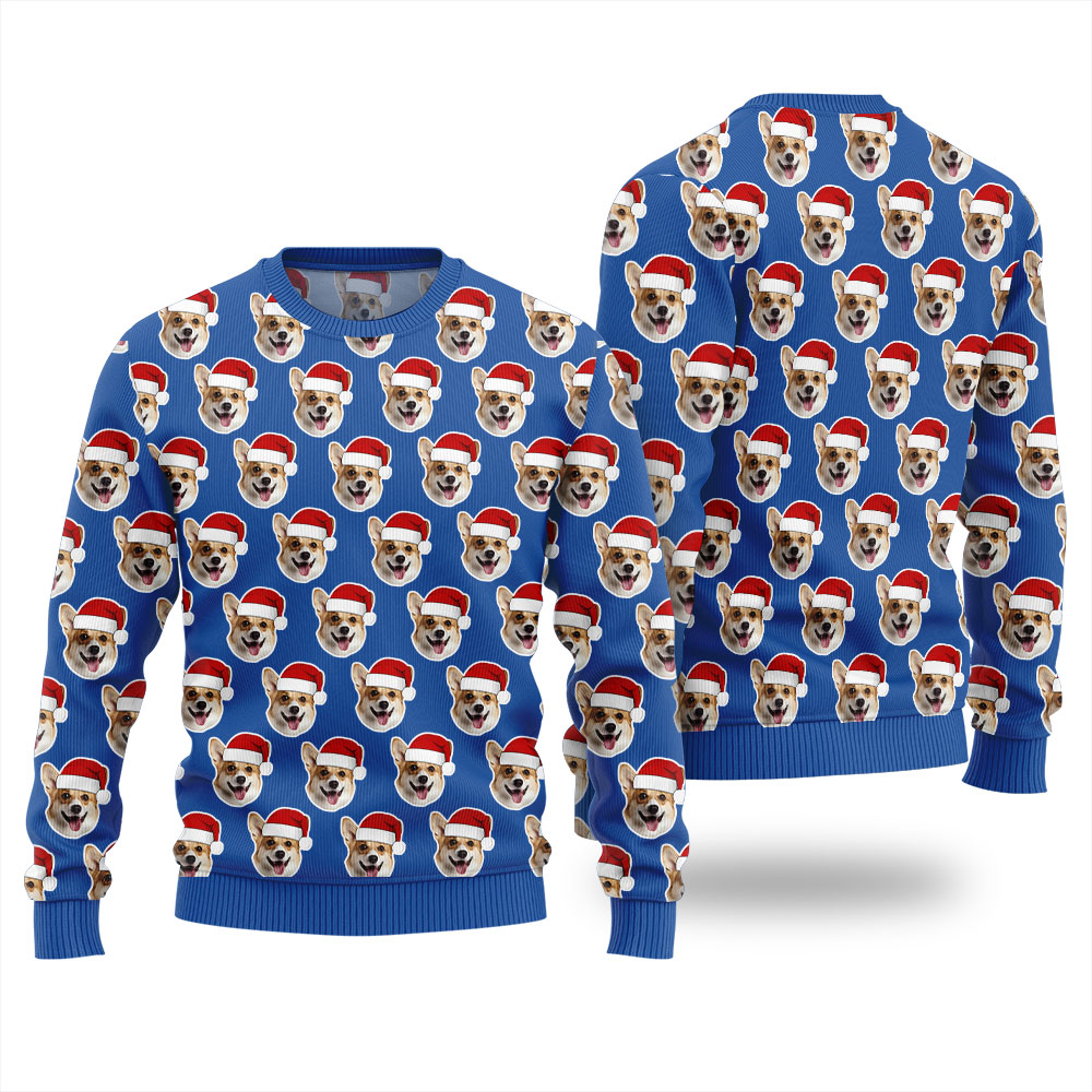 Custom Dog Ugly Christmas Sweater For Men - variant image 1