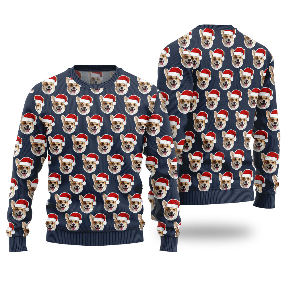 Custom Dog Ugly Christmas Sweater For Men