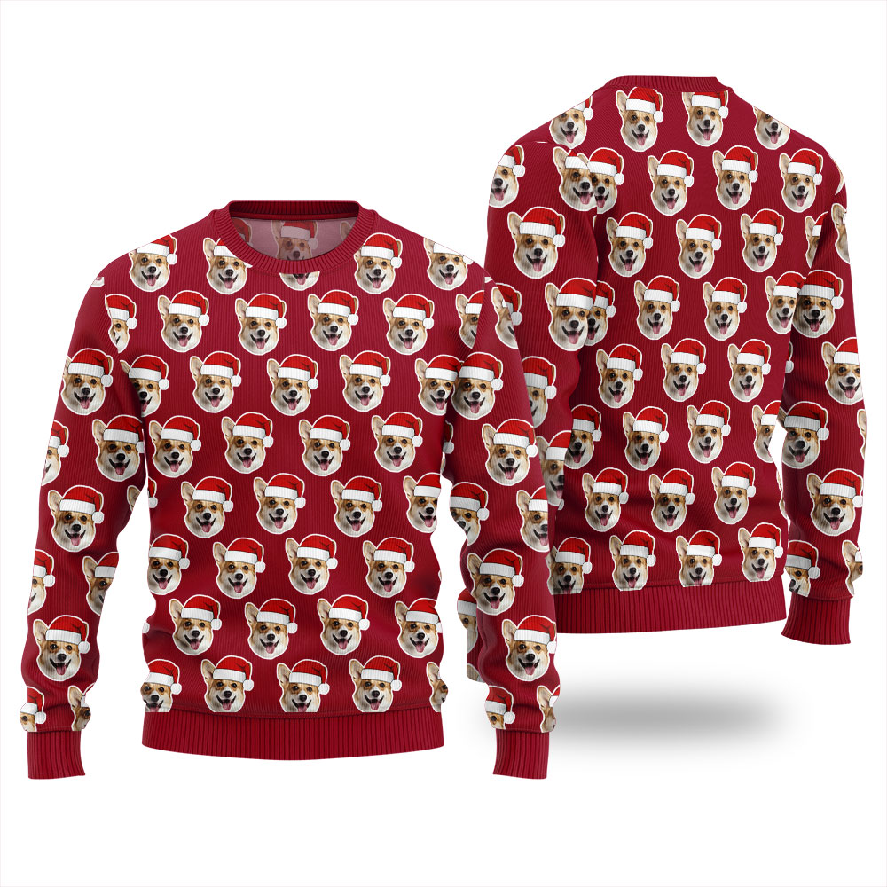 Custom Dog Ugly Christmas Sweater For Men