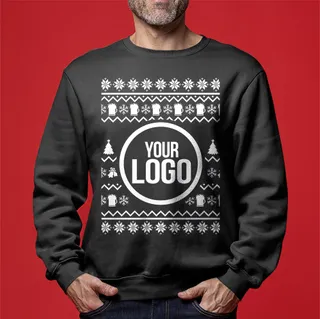 Personalized Logo Beer Ugly Christmas Sweater Men