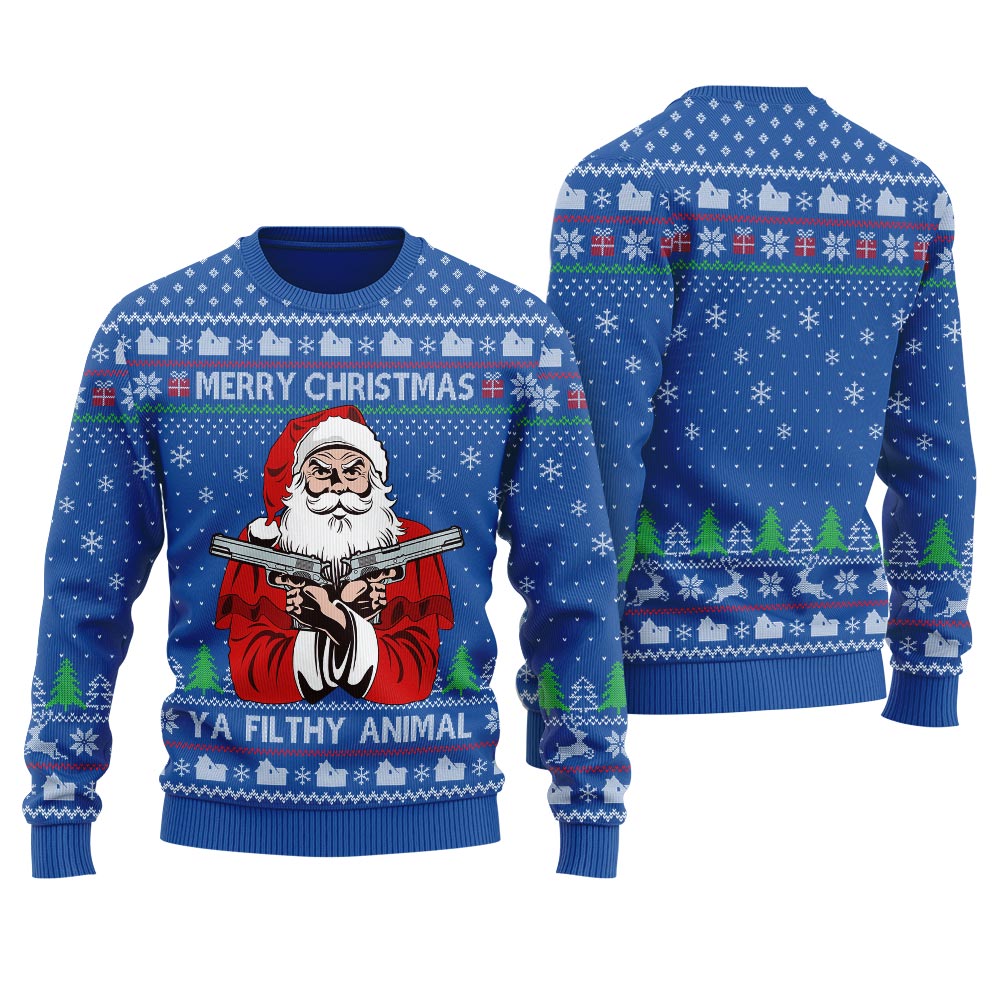 Merry Christmas Ya Filthy Animal Ugly Sweater - variant image 1