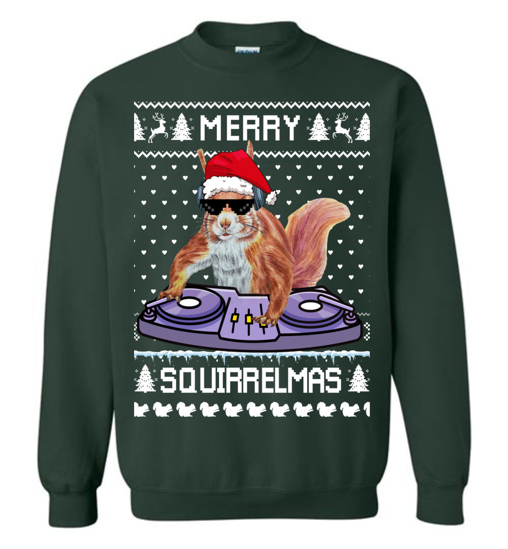 DJ Squirrel Men's Ugly Christmas Sweater - variant image 1