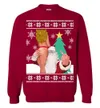 Santa With Sexy Girl Naughty Christmas Sweater Men
