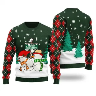 Inappropriate Snowman Christmas Sweater