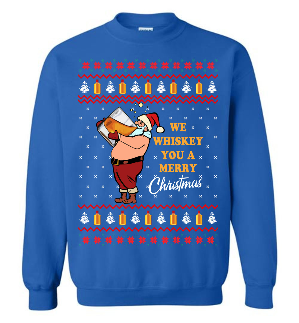 We Whiskey You A Merry Christmas Christmas Sweatshirt - variant image 1