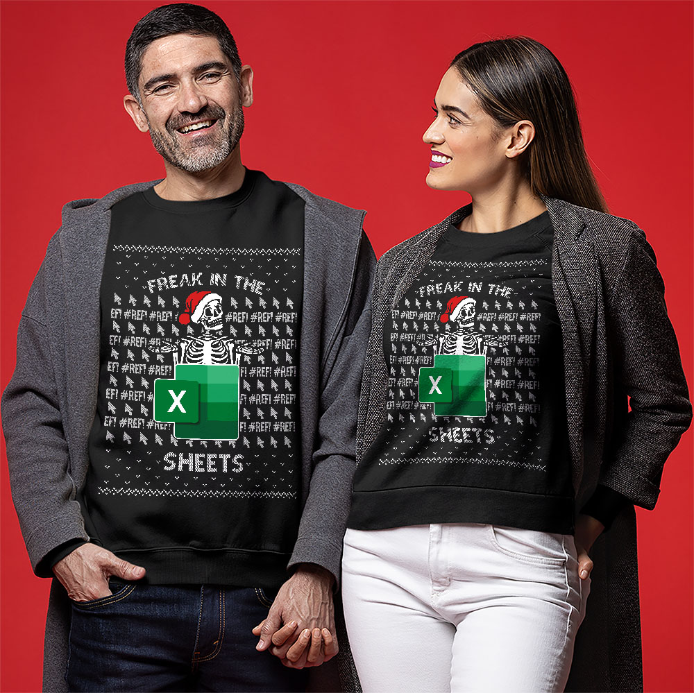 Christmas Skull Freak In The Sheets Ugly Sweatshirt