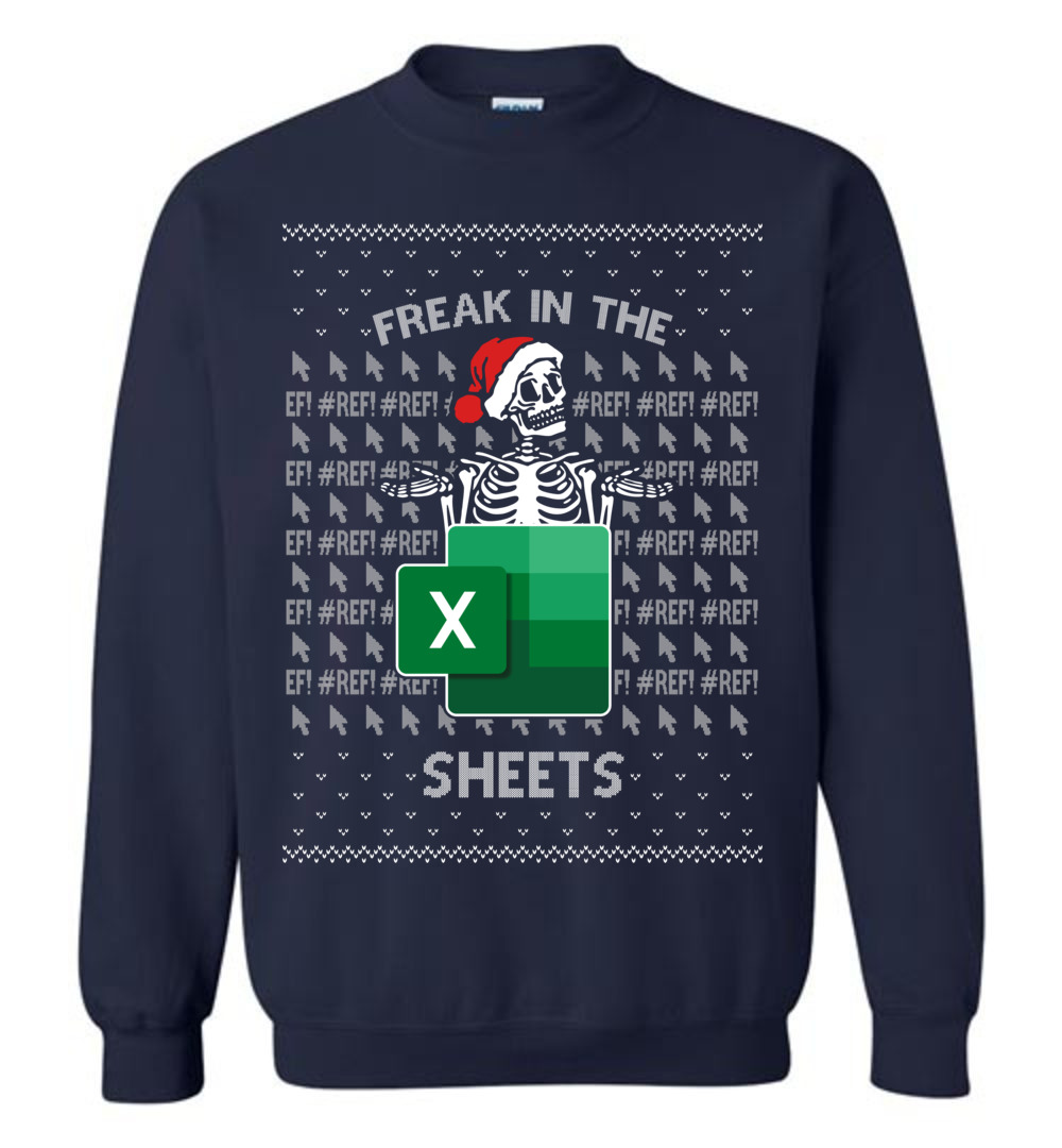 Christmas Skull Freak In The Sheets Ugly Sweatshirt