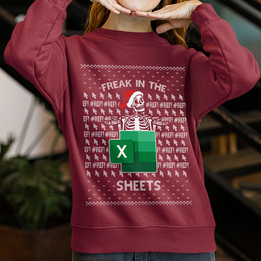 Christmas Skull Freak In The Sheets Ugly Sweatshirt