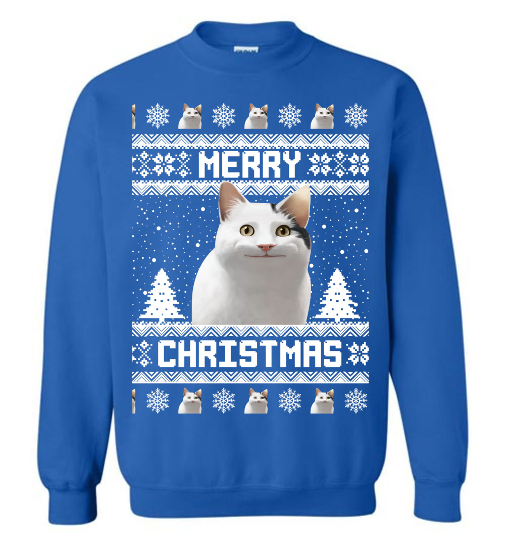 Funny Meowy Custom Ugly Sweater - variant image 1