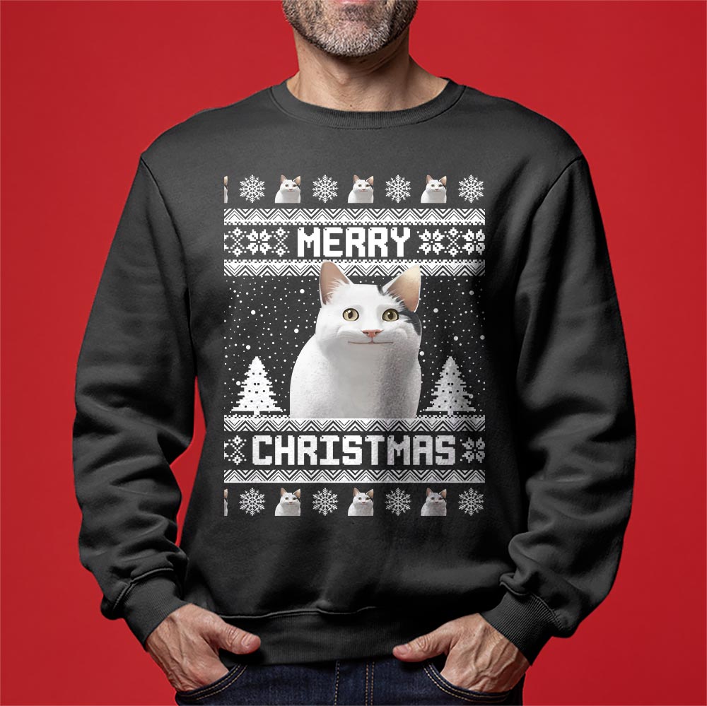 Funny Meowy Custom Ugly Sweater