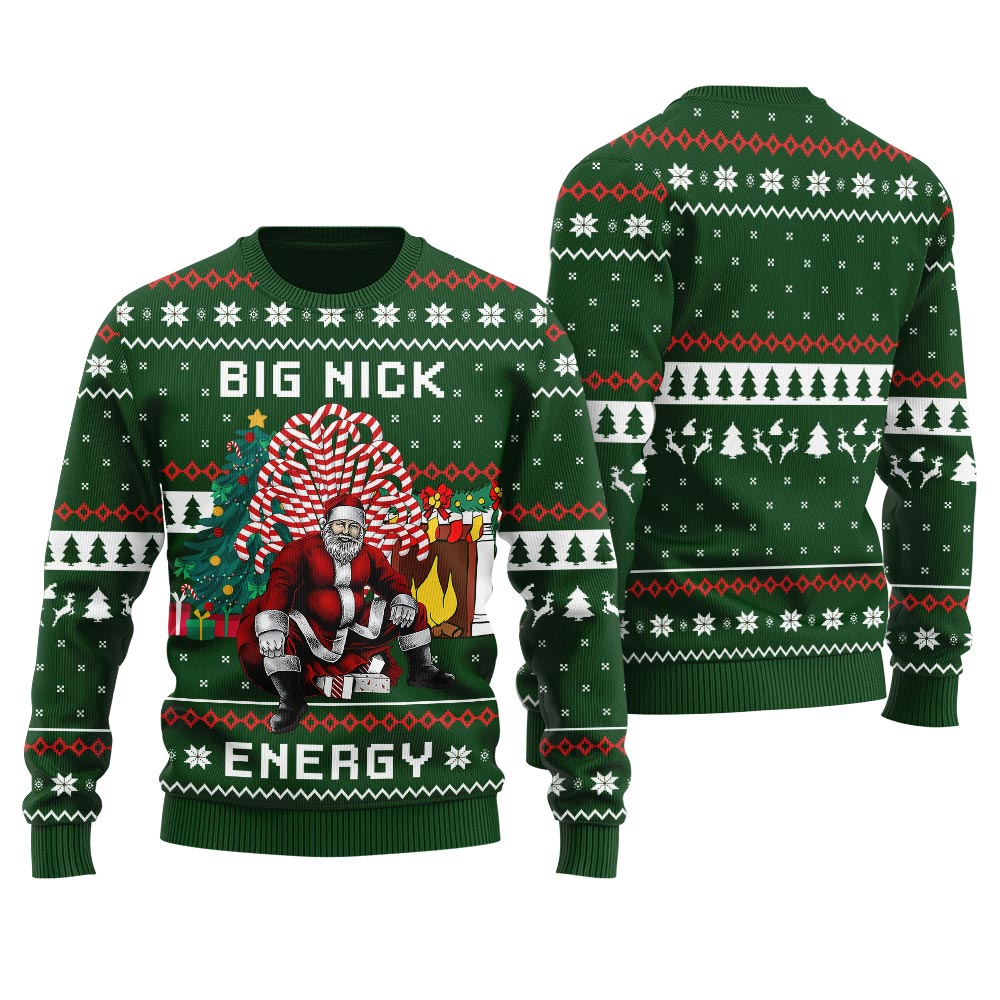 Big Nick Energy Funny Santa Christmas For Men