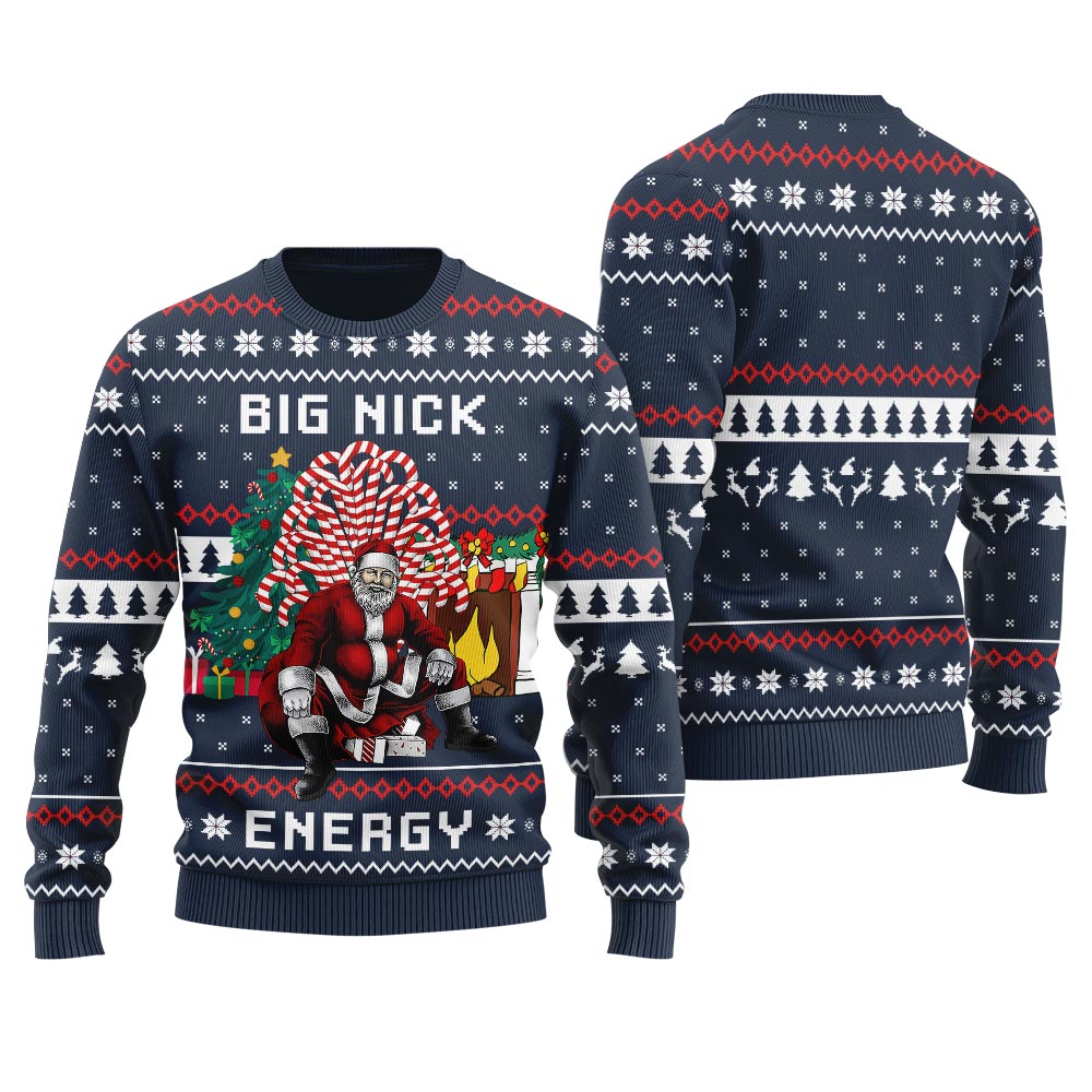 Big Nick Energy Funny Santa Christmas For Men