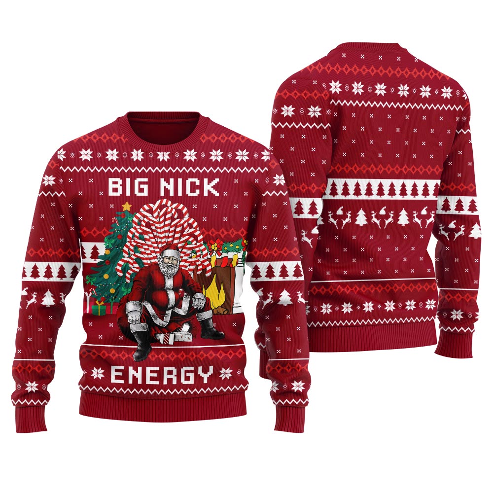 Big Nick Energy Funny Santa Christmas For Men