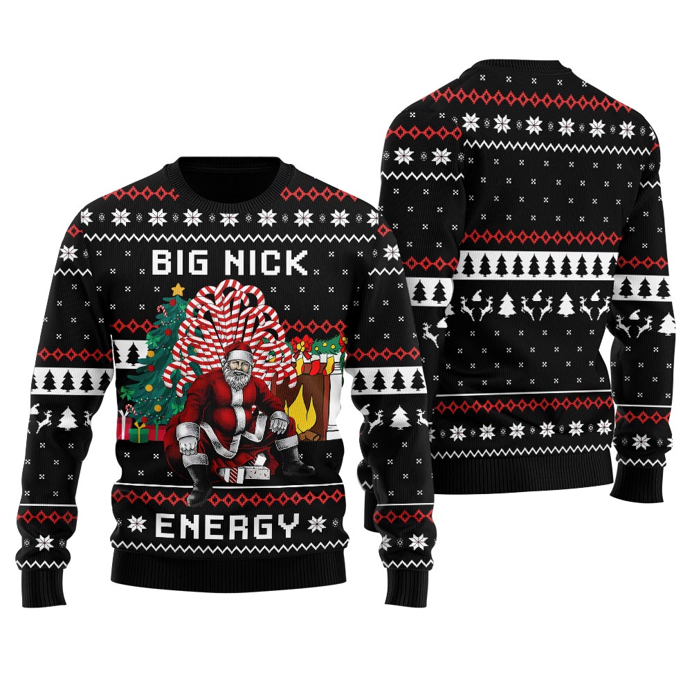 Big Nick Energy Funny Santa Christmas For Men