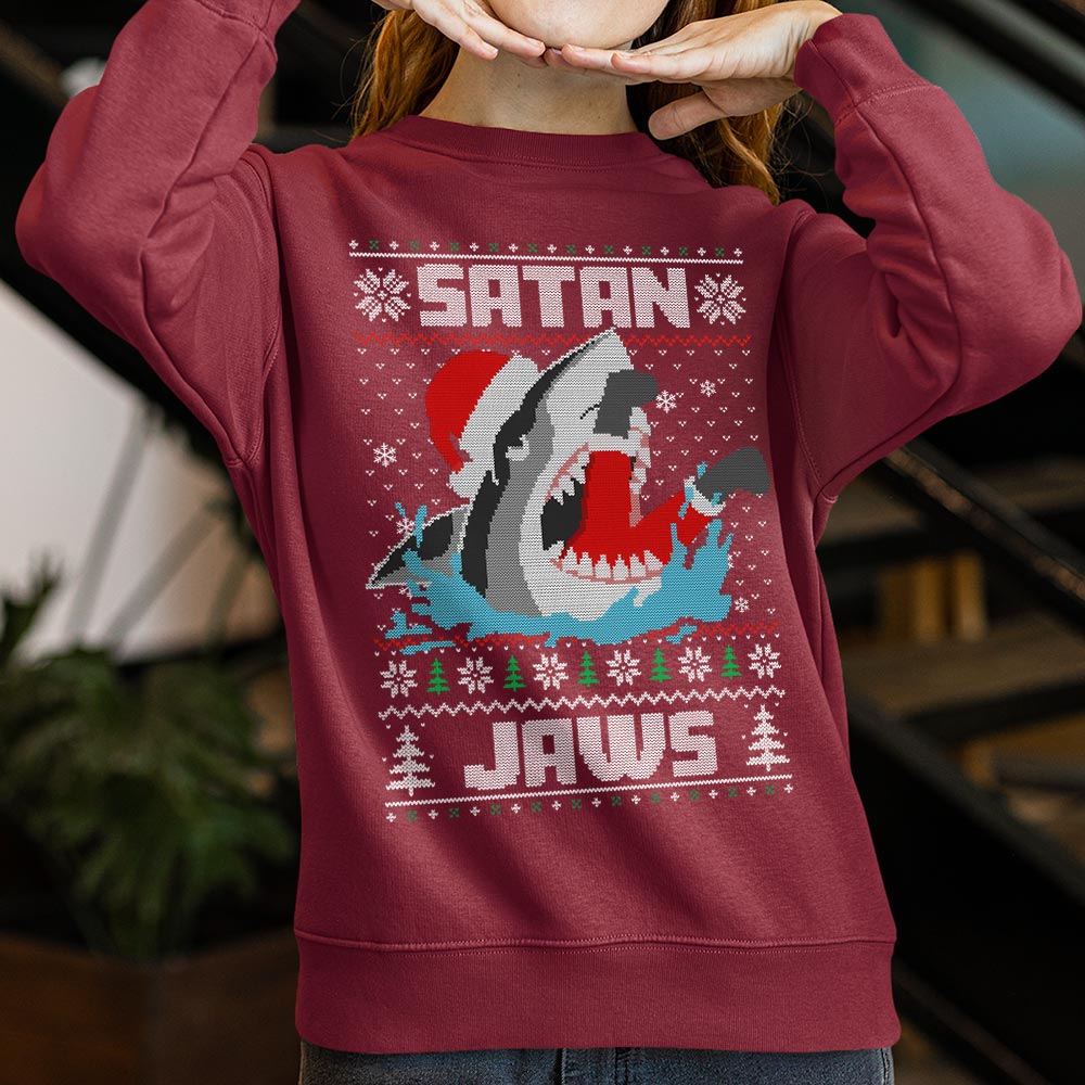 Shark Santa Ugly Christmas Sweatshirt