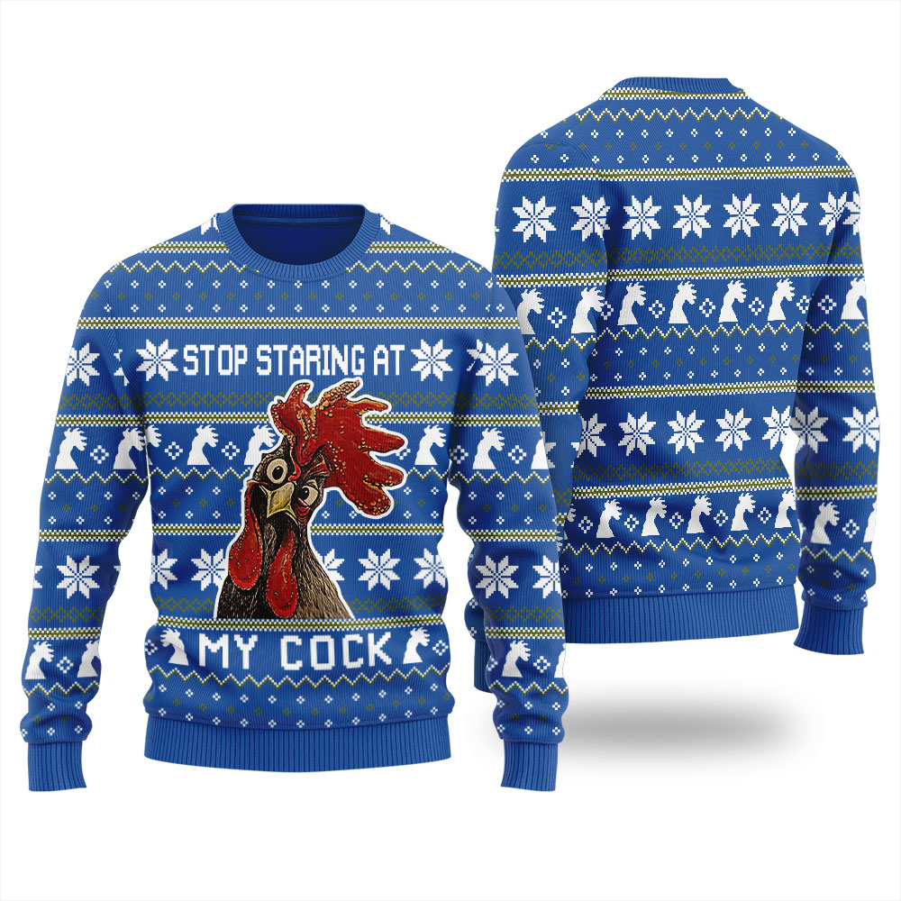 Funny Christmas Cock Ugly Christmas Sweater For Women - variant image 1