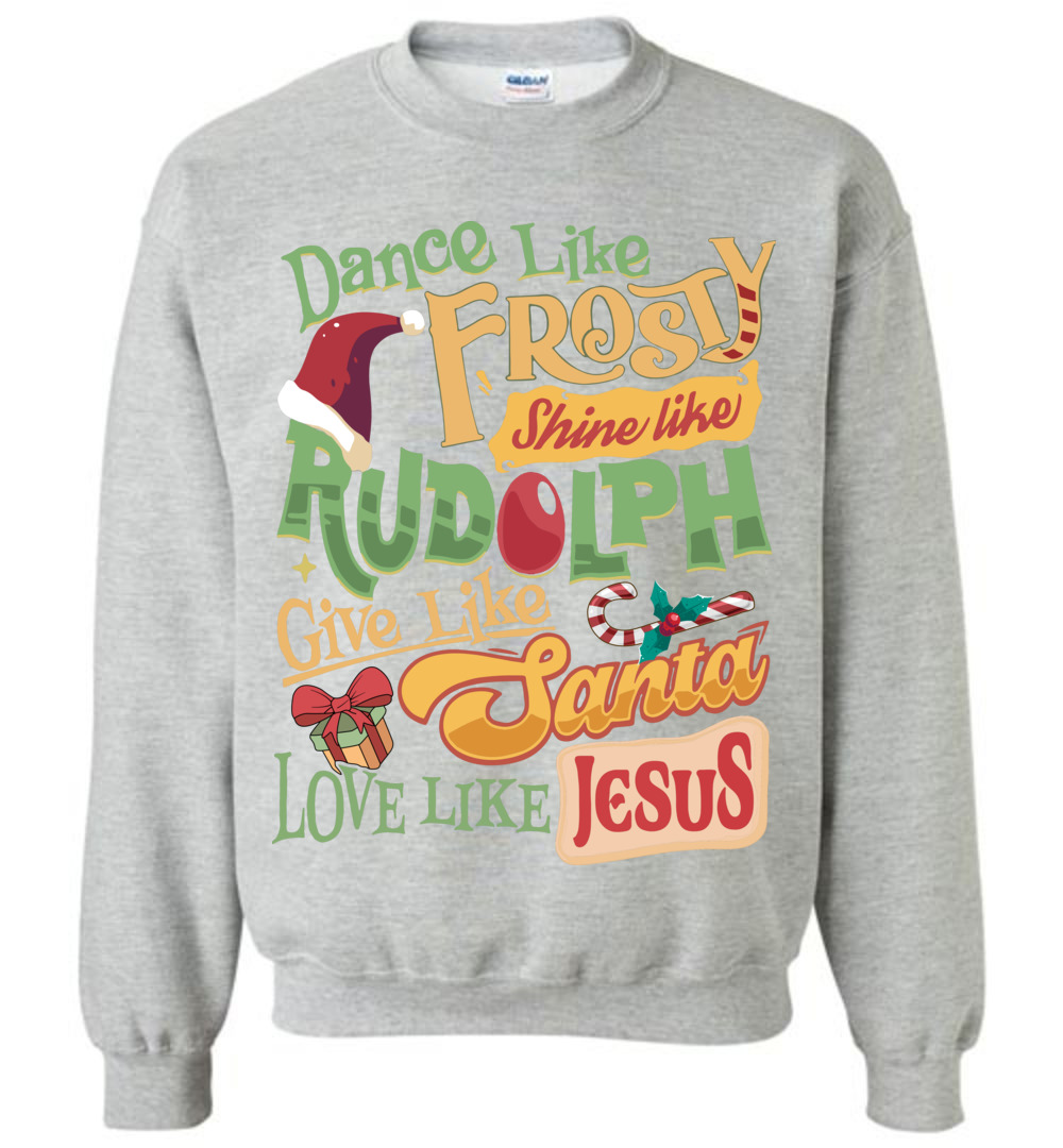 Frosty Rudolph Santa Ugly Christmas Sweatshirt - variant image 1