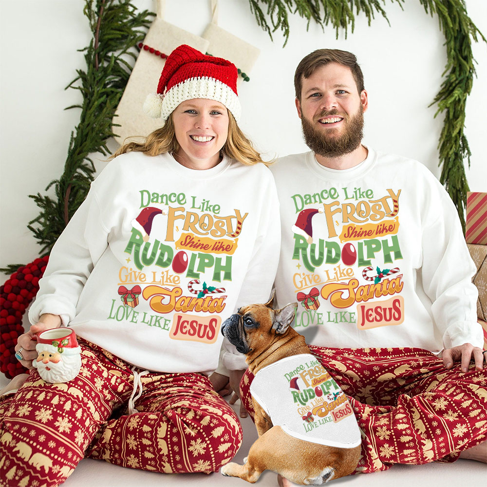 Frosty Rudolph Santa Ugly Christmas Sweatshirt