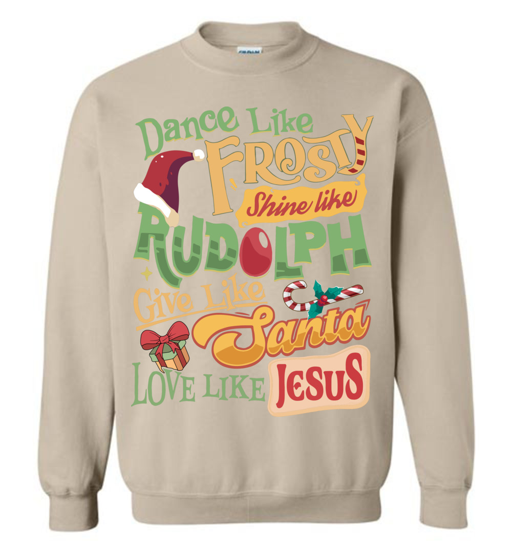 Frosty Rudolph Santa Ugly Christmas Sweatshirt