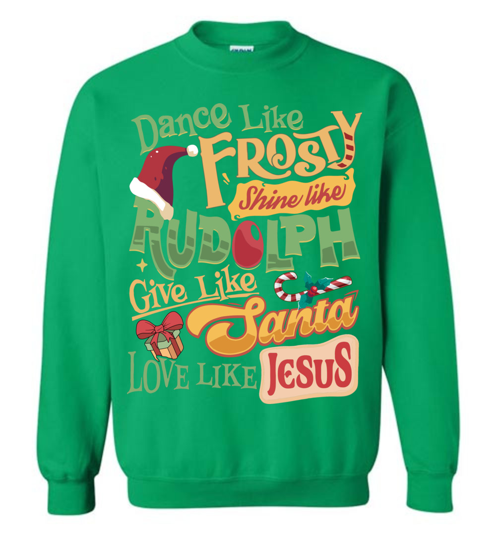 Frosty Rudolph Santa Ugly Christmas Sweatshirt
