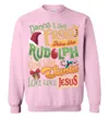 Frosty Rudolph Santa Ugly Christmas Sweatshirt